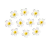 Pinces à Cheveux Frangipane Blanches en Mousse Eva 25 Pièces | Fleur Décorative Réutilisable, pour Fête et Mariage Plage, pour Femmes et Dames