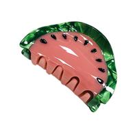 Pinces À Cheveux Griffe - Barrettes À Cheveux En Forme De Fruit De Fraise Pour Filles, Accessoire Décoratif | Poignée Mignonne De Maïs De Citron De Pastèque De Fibre D'acétate, Outil De Style Antidéra