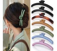 Pinces à cheveux Hold Everything pour cheveux épais et fins, grandes barrettes pour femmes et filles, cheveux raides, ondulés et bouclés, pince à griffes à tenue forte avec 52 dents (7 couleurs)