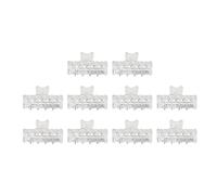 Pinces à cheveux isolantes pour permanente, 10 pièces, résistantes à la chaleur, pour Salon de coiffure, pour femmes et filles, outils de coiffure professionnels, matériau ABS