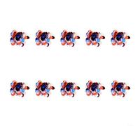 Pinces à cheveux motif étoile dans un schéma de couleurs classiques rouges et blanches pour célébrations du 4 juillet et activités à thème (B)