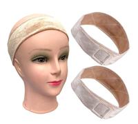 Pinces à cheveux nues pour la fixation des perruques, ceinture de confort, idéal pour les perruques et le devant, clip antidérapant pour toute taille de tête, bandeau de perruque en velours réglable,