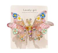 Pinces À Cheveux Papillon Animées Décoration scintillante en strass 3D