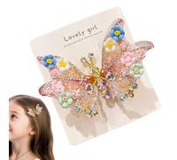 Pinces À Cheveux Papillon Animées Pinces Volantes 3D À Strass