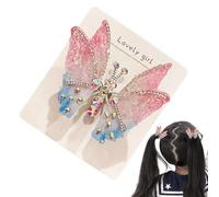 Pinces à cheveux papillon Décoration scintillante en strass 3D volante