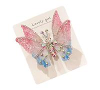 Pinces À Cheveux Papillon Décoration scintillante en strass 3D volante