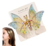 Pinces à cheveux papillon Décoration scintillante en strass 3D volante