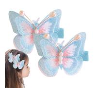 Pinces à cheveux papillons,Décor de cheveux 3D en mouvement -Épingles à pinces scintillantes mignonnes, papillons volants avec strass brillants, accessoires de cheveux pour femmes filles pour les mar