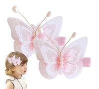 Pinces à cheveux papillons,Décor de cheveux 3D en mouvement -Épingles à pinces scintillantes mignonnes, papillons volants avec strass brillants, accessoires de cheveux pour femmes filles pour les mar