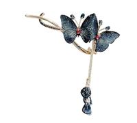 Pinces à cheveux papillons,pinces à cheveux papillons en cristal, Clip pour femmes Épingle à cheveux élégante pour femmes, Chaîne de cheveux à pampilles en strass, accessoires pour cheveux chics, poig