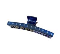 Pinces à cheveux, pinces à griffes, pinces à cheveux simples extra larges de 13 cm, gros cristal scintillant attrape de grandes pinces à griffes for cheveux bouclés épais(Azure)