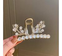 Pinces à cheveux, pinces à griffes, pinces à griffes, pince à cheveux, pince à requin, pince à perles Lady Sweet Back Hair Shark Clip Temperament Hair Accessories Girl Hairpin 1 (Couleur : 1)(3)