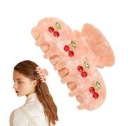 Pinces à cheveux plates en acrylique pour femme - 7 cm - Pince à cheveux en acétate - Durable - Noir - Blanc et rouge - Design robuste pour un usage quotidien, les vacances, les fêtes et comme cadeau