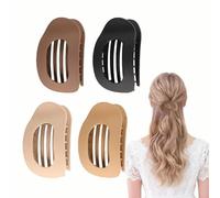 Pinces à Cheveux Plates Mat Pour Femmes Set De 4 Conception Antidérapante Texture Mat Utilisation Quotidienne Commutation Yoga Accessoires Cheveux Polyvalents Pince Cheveux Barettes Cheveux Femme
