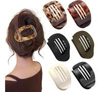 Pinces à cheveux plates pour femme - Barrettes en métal élégantes non encombrantes, accessoires de cheveux fins minimalistes, design sans choc pour dormir, travailler ou un usage quotidien (ensemble