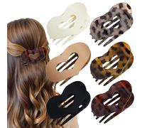 Pinces à cheveux plates pour femmes, pinces à cheveux mates solides en forme de cœur pour cheveux fins et épais, design incurvé pour allonger, conduire, accessoires pour cheveux pour femmes et filles