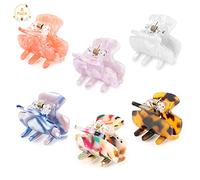 Pinces à Cheveux pour Femme, 6Pcs Petite Pince Cheveux Araignée Petits Clips de Coiffure Anti Glisse Classique Barette Cheveux Epais de Fille Chic Plastique Grip Cheveux