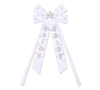 Pinces à cheveux pour femme - Accessoires de mariée en ruban de satin blanc - Barrettes à cheveux de mariage - Accessoires de cheveux de fiançailles - Cadeaux de fête