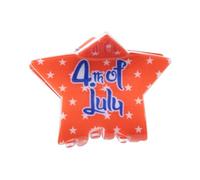 Pinces à cheveux pour femme avec lettres de l'alphabet et étoile à cinq pointes, poudre dorée, couleur unie, PVC, 8 cm, bijoux accessoires de cheveux pour filles (C, 6 x 5 x 3 cm)
