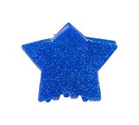Pinces à cheveux pour femme avec lettres de l'alphabet et étoile à cinq pointes, poudre dorée, couleur unie, PVC, 8 cm, bijoux accessoires de cheveux pour filles (F, 6 x 5 x 3 cm)