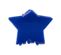 Pinces à cheveux pour femme avec lettres de l'alphabet et étoile à cinq pointes, poudre dorée, couleur unie, PVC, 8 cm, bijoux accessoires de cheveux pour filles (E, 6 x 5 x 3 cm)