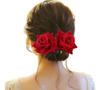 Pinces à cheveux pour fille - Pinces à cheveux en forme de fleur pour femme - Coiffe florale pour mariage - Accessoires de cheveux pour enfants et femmes - Pinces à cheveux - Fourchette rose - Peigne