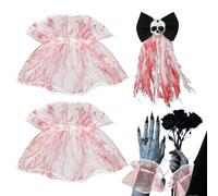 Pinces à cheveux pour Halloween, tissu 22,5 x 18 cm | Squelette centrale avec motif de sang, Day of the Dead, Masquerade, Halloween Gothic Accessoires de mariage