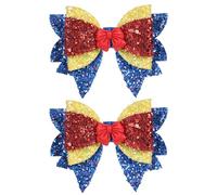 Pinces à cheveux princesse à paillettes pour filles et femmes, 8,9 cm, jaune, rouge, bleu, barrettes à cheveux crocodiles pour Halloween, déguisement, fête d'anniversaire, accessoire de décoration