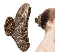 Pinces à cheveux rectangulaires en forme de tortue pour femme en marbre mat | Pinces à griffes Accessoires élégants Écaille de tortue Mar
