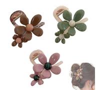 Pinces à cheveux rétro style bec de canard et style rétro, pinces à cheveux antidérapantes style fleur, pinces à cheveux plates et mates