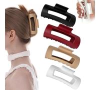 Pinces À Cheveux Souples for Femmes, Pinces À Griffes Pliables, Silicone Souple Et Antidérapant, Pinces Souples Et Confortables for Le Cuir Chevelu, Déclipsables for Cheveux Épais Ou Fins(4pcs)