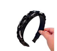 Pinces à cheveux, style coréen début du printemps nouvelle vitalité fille perle torsion épingle à cheveux épingle à cheveux mignon bandeau for la réduction de l'âge,(Black)