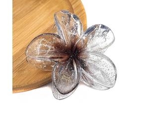 Pinces à cheveux transparentes à fleurs - Barrettes à cheveux - Barrettes qui ne glissent pas - Pince à cheveux mignonne - Porte-queue de cheval pour femme - Accessoire de cheveux - Épingle à cheveux