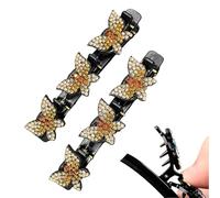 Pinces à cheveux tressées en forme de papillon, pinces à cheveux tressées, épingles à cheveux pour filles et femmes, bijoux tressés, accessoires pour cheveux - Jolies pinces à cheveux