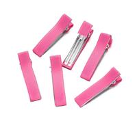 pinces à cheveux vierges Lot de 20 barrettes plates en ruban crocodile for cheveux, accessoires fabrication bijoux, épingles à for filles(Rose Red)