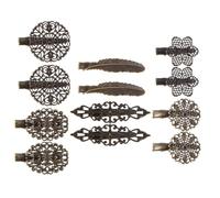 Pinces à Cheveux Vintage 12 Pcs en Alliage pour Femmes