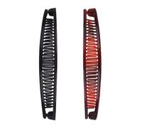 Pinces à cheveux vintage noires et brunes pour cheveux épais et bouclés, pinces à cheveux longues, peigne à cheveux banane, pince à cheveux pour femme