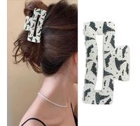 Pinces à cheveux Vsdski carrées pour cheveux épais et fins, chauve-souris, araignée, accessoires de style d'Halloween, pince à cheveux banane, décorations de cheveux d'Halloween, 1 pièce