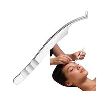 Pinces à Cils - Pince Courbée À Fleurs - Outil en Acier Inoxydable pour Pose de Cils Aide Maquillage Voyage Femmes Filles Routine Matinale Soirée Quotidien Maison