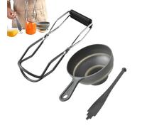 Pinces à conserve - Ensemble de levage de bocaux | Outils de mise en conserve en acier inoxydable, équipement antidérapant, kit de conservation de cuisine pliable, pinces sûres et résistantes à la