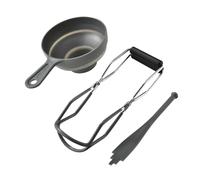 Pinces à conserves en acier inoxydable - Outils de cuisine pour la maison, équipement de levage de bocaux, ensemble de conserve pliable avec support en entonnoir, accessoires pour bocaux en verre, kit