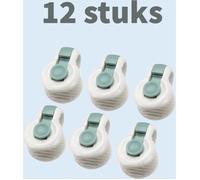 Pinces à couette robustes - Pinces à couette - Pinces à couette - Pinces pour housse de couette - 12 pièces - Blanc / Ve Étiquette