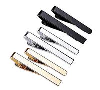 Pinces à Cravate,6 Pièces Pince à Cravate pour Homme Cravate Bar Clips Set pour Les Pinces d'affaires de Mariage Pince à Cravate Skinny