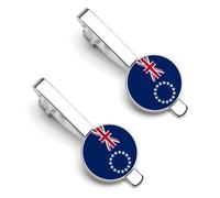 Pinces À Cravate Avec Drapeau National Des Îles Cook Pour Hommes Pinces À Cravate Pour Fête D'Affaires Mariage Anniversaire Noël