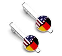Pinces à cravate humoristiques avec drapeaux américains et autres pour hommes, barrettes à cravate en métal, idéales pour les mariages et les fêtes. Parfaites pour les affaires et les soirées.
