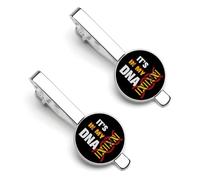 Pinces à cravate « It's In MySpain » pour hommes, style espagnol, argentées, rondes, lot de 2, pour mariage, anniversaire, affaires, remise de diplômes.