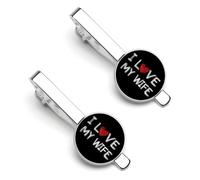 Pinces à cravate « J’aime ma femme » pour hommes, épingles à cravate classiques, pour anniversaire de mariage ou affaires