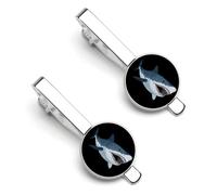 Pinces à cravate mignonnes en forme de requin pèlerin pour hommes, épingles à cravate classiques pour mariage, anniversaire ou affaires