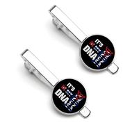 Pinces à cravate MyCuba aux racines cubaines pour hommes, argentées, rondes, lot de 2, pour mariage, anniversaire, affaires, remise de diplômes.