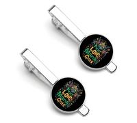 Pinces à cravate « Paix, Amour, Mardi Gras » pour homme (lot de 2), accessoires de cravate classiques en acier inoxydable.